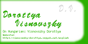 dorottya visnovszky business card